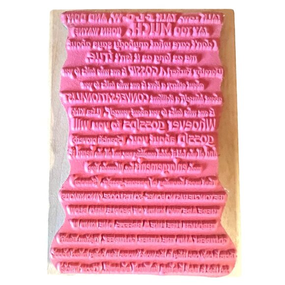 Hampton Art Stamps : Diffusion 2641 Talk Talk... Wooden Rubber Stamp Block - Picture 2 of 7
